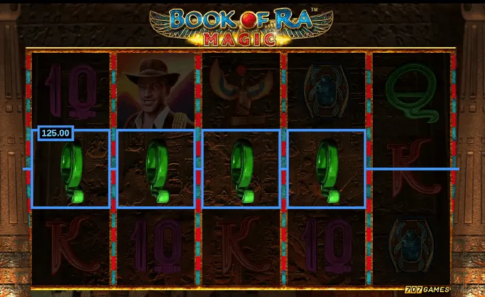 Casino Oberfläche mit Registrierung und Anmeldung für Book of Ra Magic